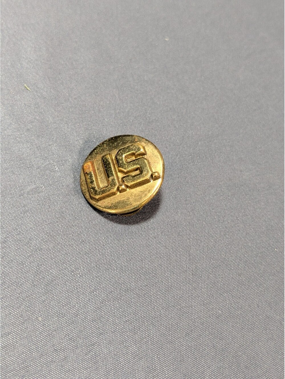 Vintage U.S. Military Brass Collar Pin Badge